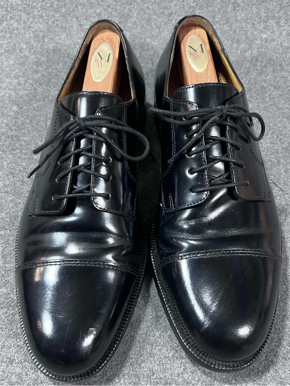 Cole Haan Caldwell Black Patent Leather Dress Shoes Oxford Cap Toe Mens Size 9 D